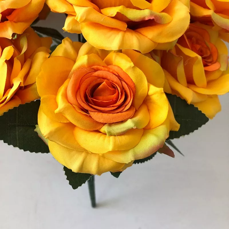 rose faux flowers in beige for rustic theme arrangement