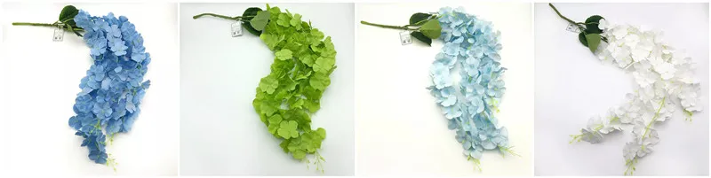 realistic faux wisteria used in romantic wedding decoration