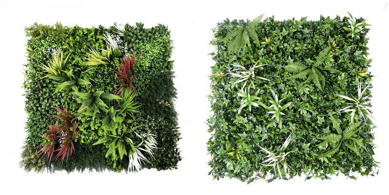 Faux plant wall panel after cleaning and care