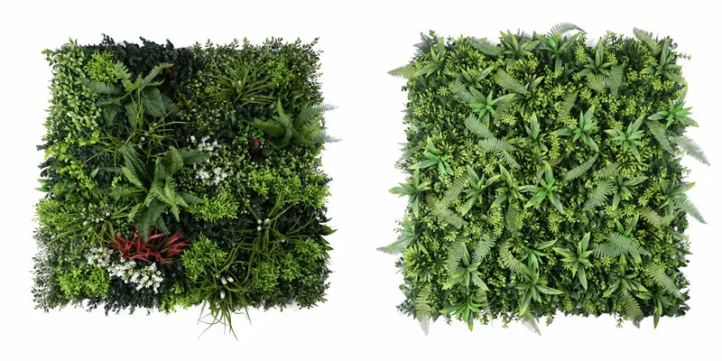 Artificial grass wall corner cleaning demonstration