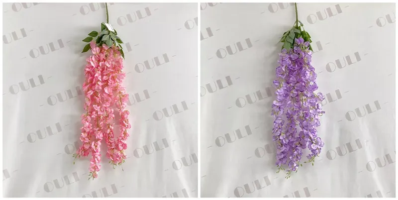 Realistic Silk Wisteria Branches for DIY Floral Arrangements
