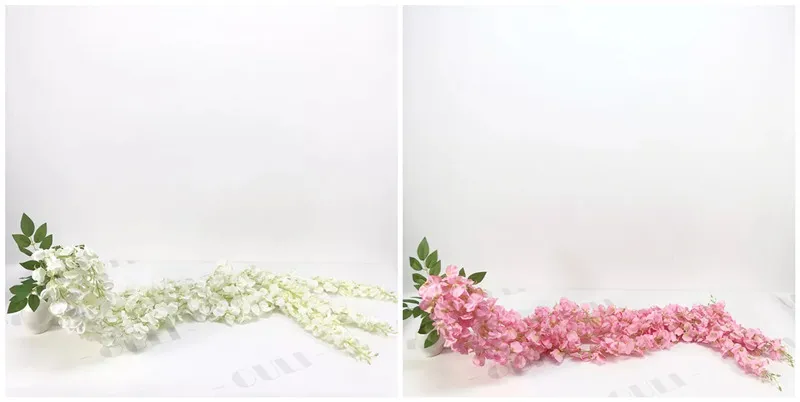 White Fake Wisteria vines for minimalist room design