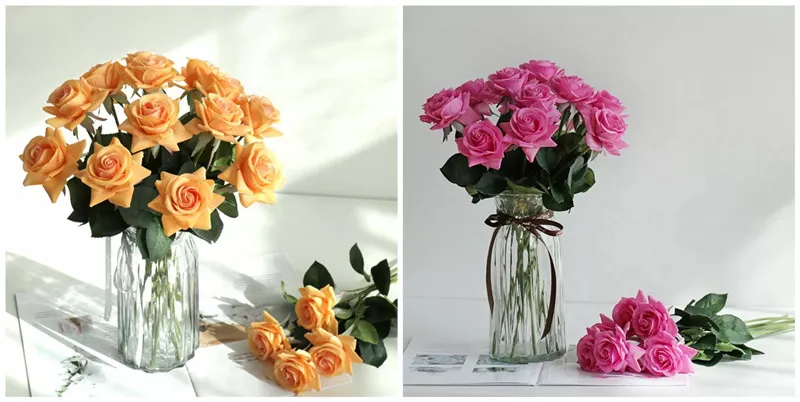 Gift-ready faux rose bouquet with blessing card