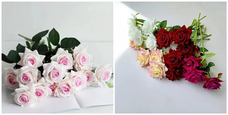 Gray-purple faux rose arrangement for remembrance decor