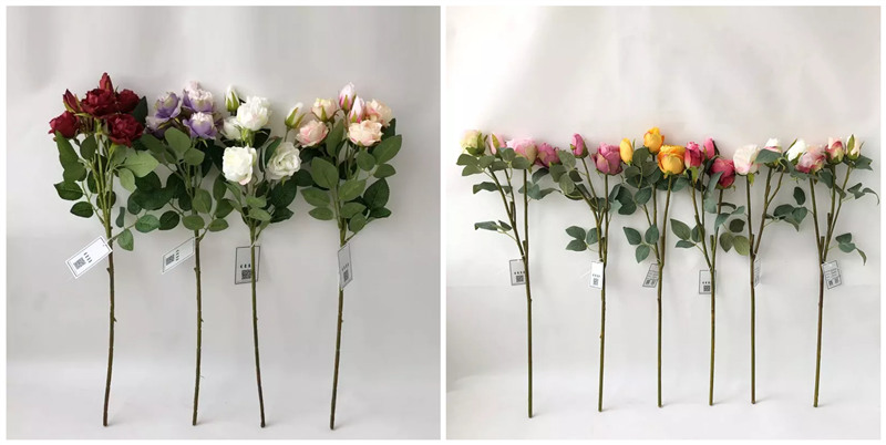 Elegant memorial faux rose setting in ivory tones