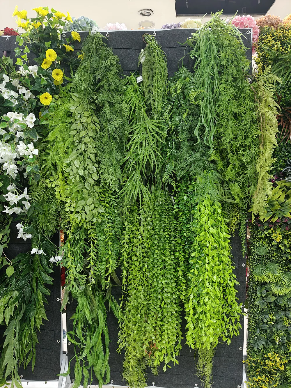 Faux Fern Greenery Panel for Office Wall Decor