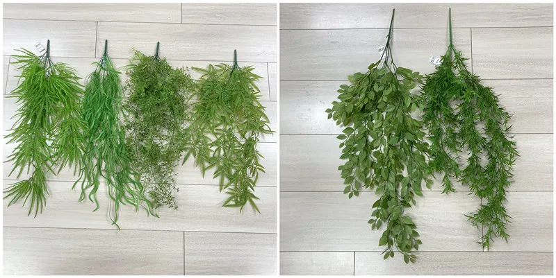 Vertical Garden design using Hanging Artificial Plants