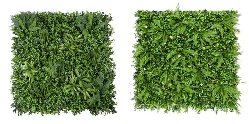 indoor faux grass wall with modern finish