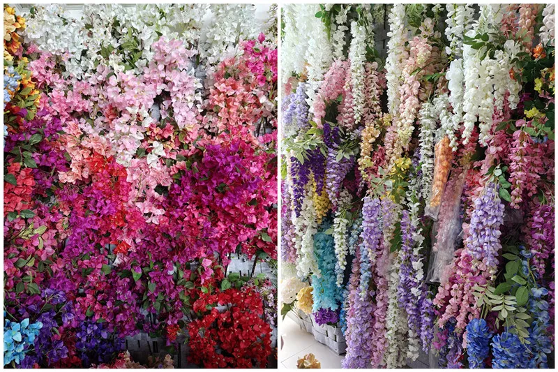 Bulk artificial wisteria flowers for wedding decoration