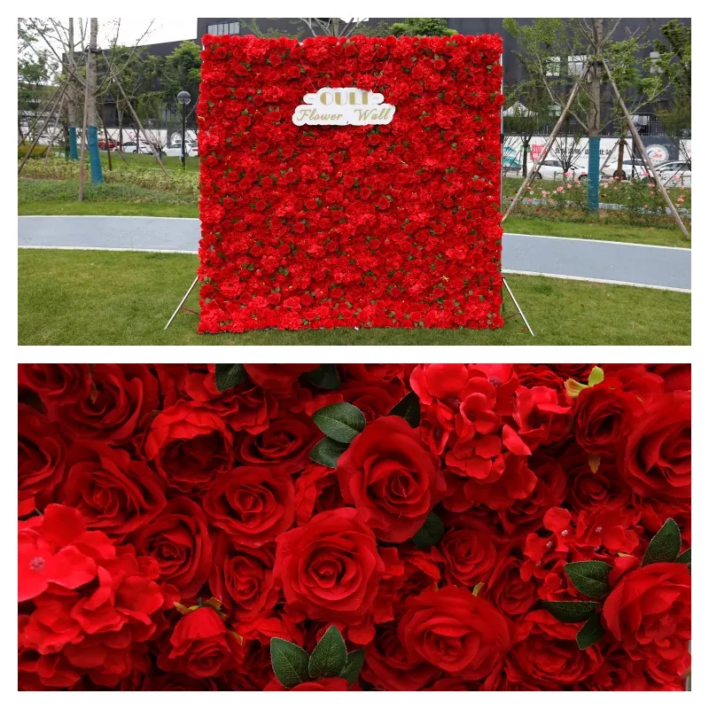 Factory direct artificial 3D Flower Walls with customizable size