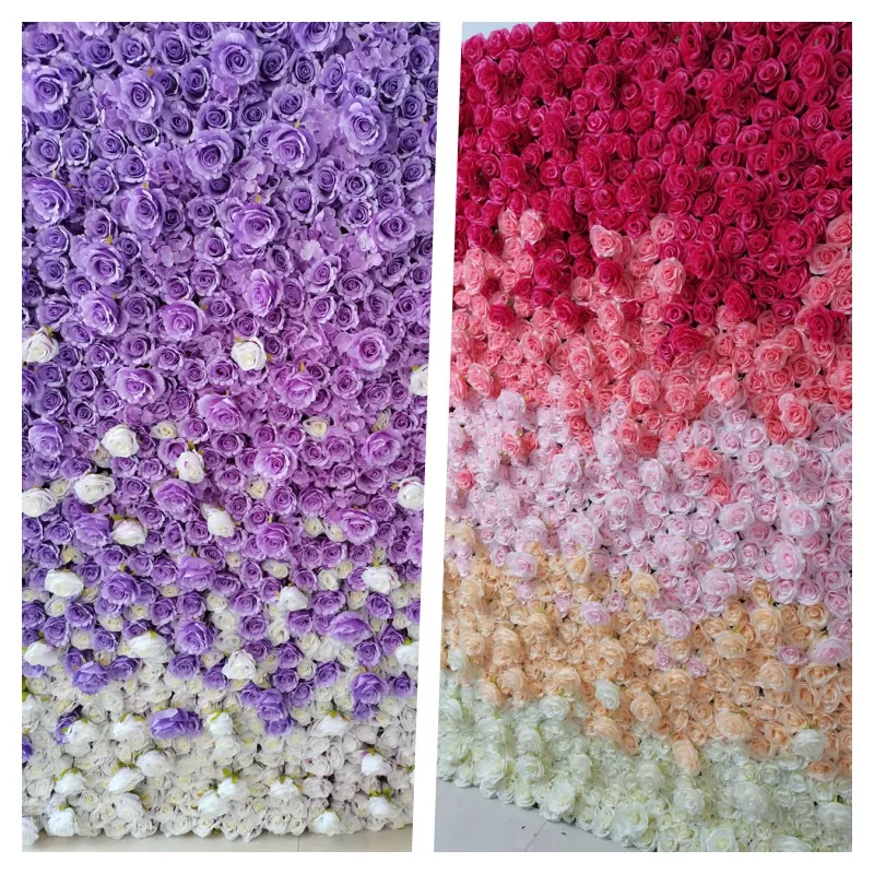 High-quality fabric flower wall backdrop for corporate events