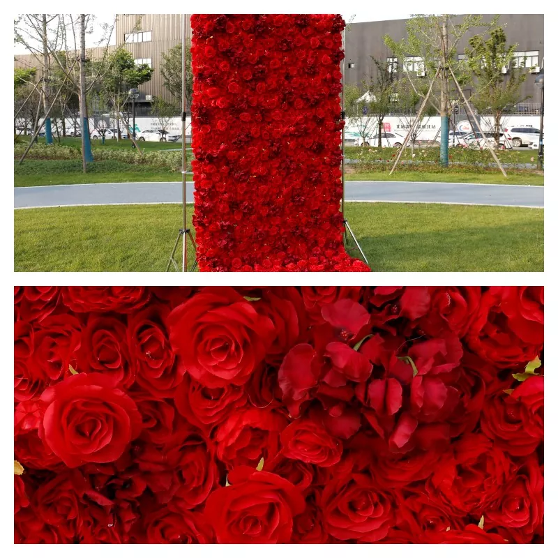 Decorative flower wall panels for shopping mall displays