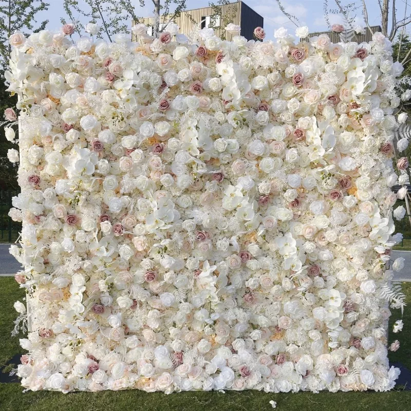 Durable fabric base flower wall wholesale from factory supplier