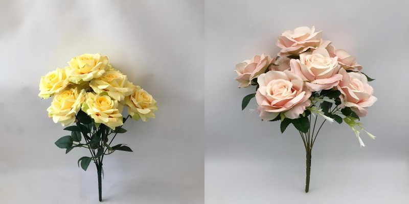 Artificial wedding roses bouquet for wedding decoration in elegant bridal ceremony