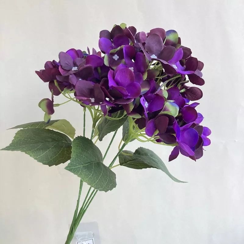 5-head hydrangea artificial flowers bulk for event decoration