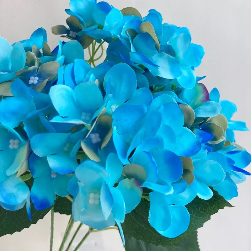 Purple hydrangea 5-head artificial flowers for DIY arrangements