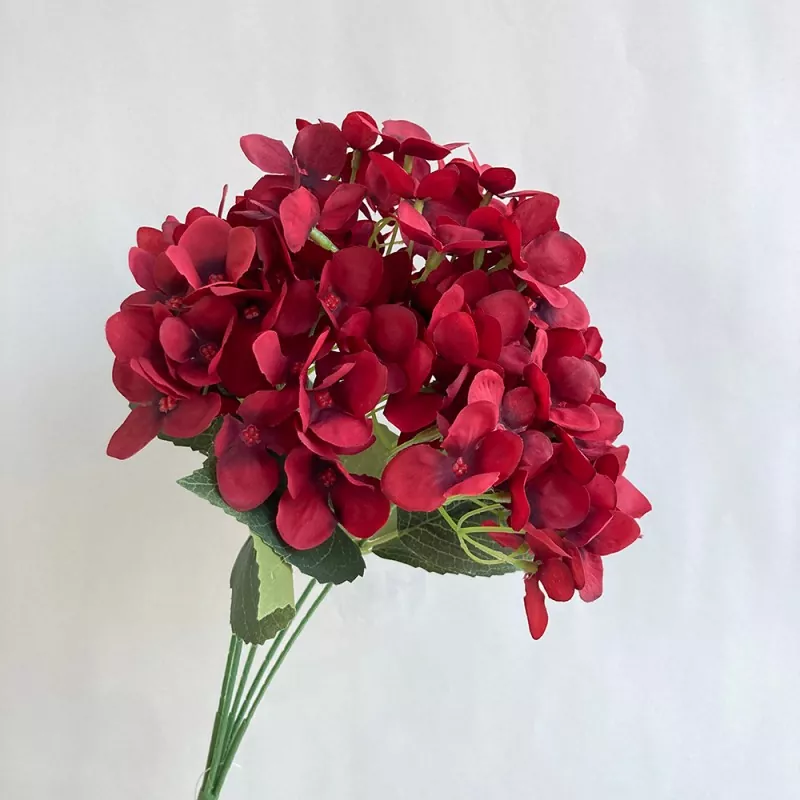 Large hydrangea artificial flowers 5 heads silk bouquet bulk