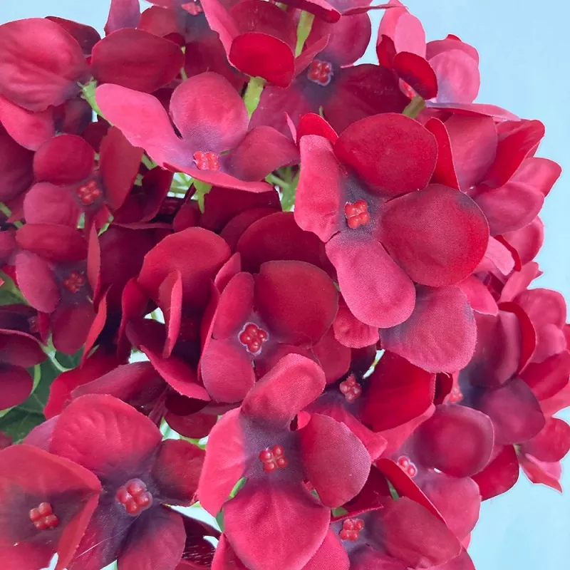 5-head hydrangea bouquet artificial silk flowers wholesale