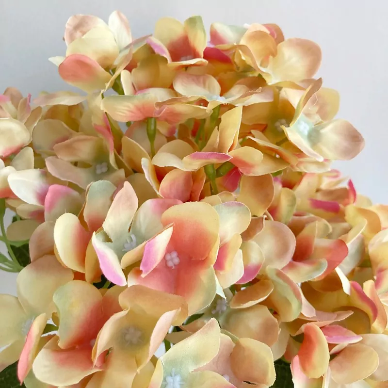 Blue silk hydrangea 5-head artificial flowers for vase arrangements