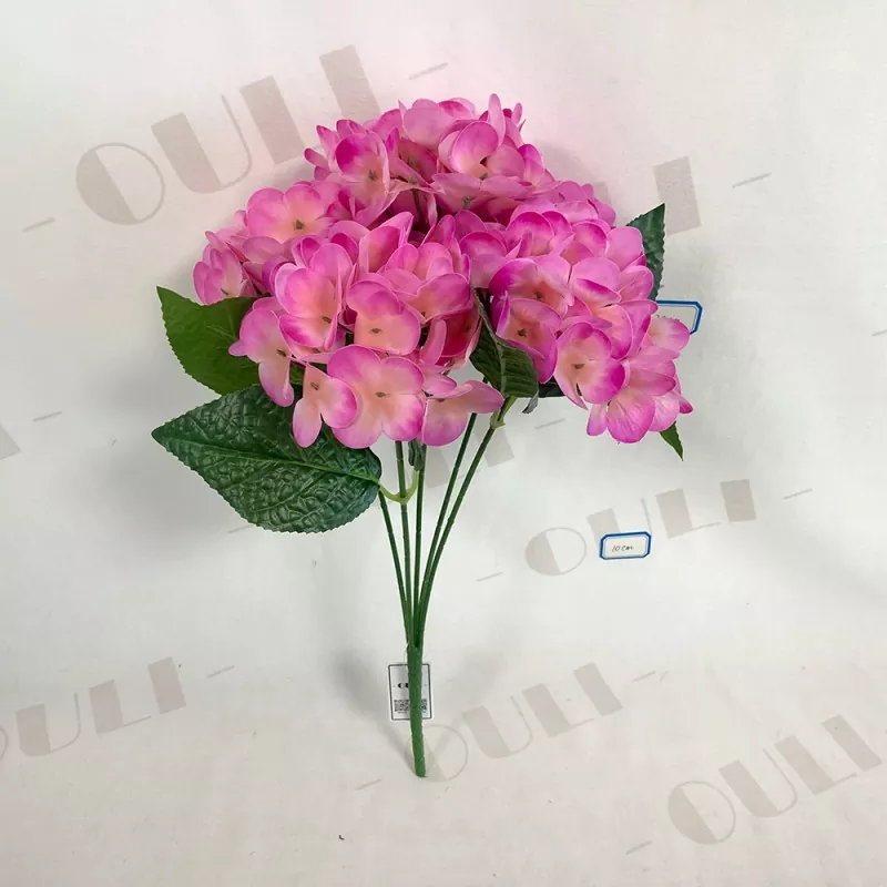 High-quality 5-head hydrangea artificial flowers with realistic texture