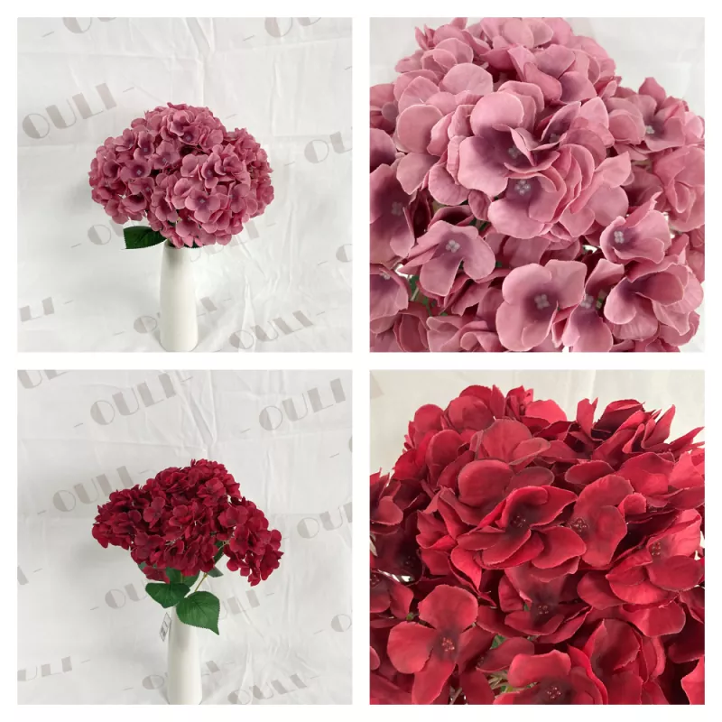 Gradient color artificial hydrangea bouquet for DIY projects