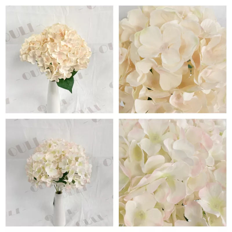 OULI® premium silk hydrangea flowers with realistic petals
