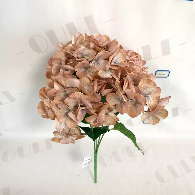 Waterproof outdoor artificial hydrangea bouquet 5-head bulk supply