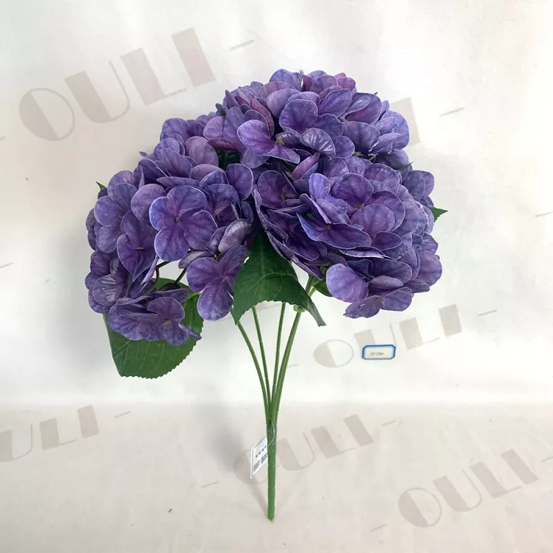 45cm wholesale artificial hydrangea stems in fall colors for wedding decor