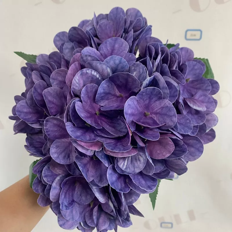OULI® 5-head PVC hydrangea bouquet bulk supply with free sample available