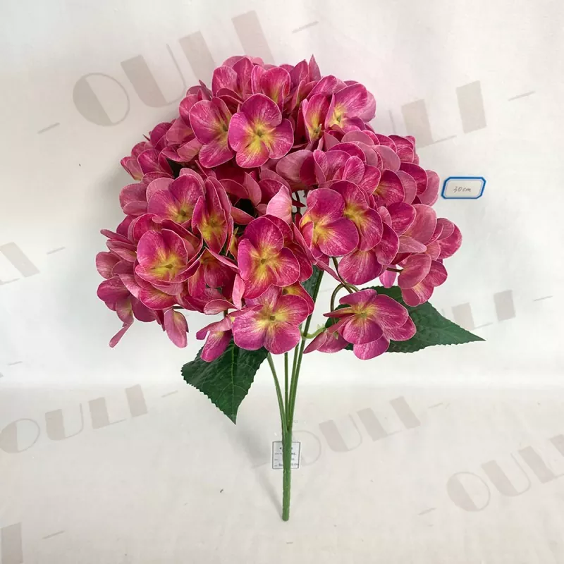 DIY single stem hydrangea flowers cut from 5 forks rigid PVC branches