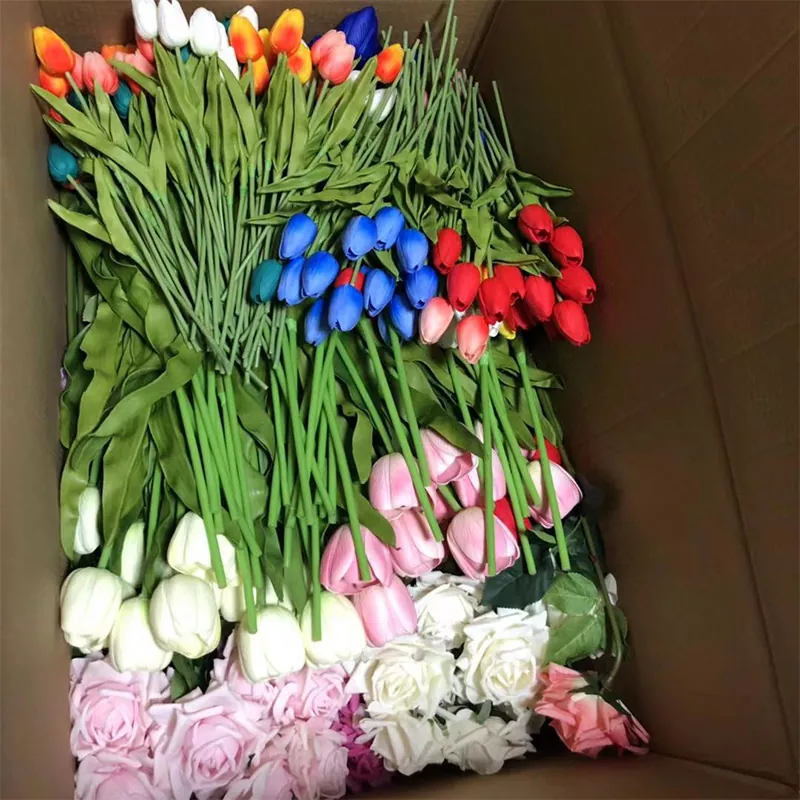 Mini PU Fake Tulip Flowers
